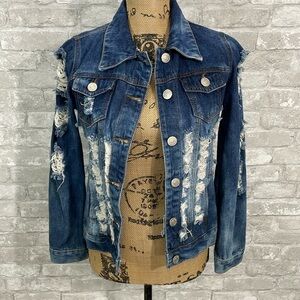 Thrill Denim Distressed Always 100 Jean Jacket